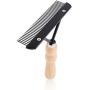 Ordermore Long Tooth Undercoat Dog Rake,Anti-Slip Wood Handle Grooming Rake,Steel Comb for Long Hair Pet