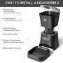 HICTOP Automatic Pet Feeder | Auto Pet Dog Timed Programmable Food Dispenser Feeder for Medium Small Pet Puppy Kitten - Portion Control Up to 4 Meals/Day 7L(Black)