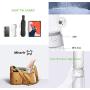 Missrir Portable Dog Water Bottle, 15oz Dog Water Bottles For Walking,Collapsible Dog Bottle for Travel/Hiking, Travel Water Bowl For Dogs No Spill With Long Watering Trough, BPA Free(White)
