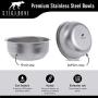 Stig & Bone Dog Bowls for Large Dogs – Elevated with Stand - Modern American Walnut Wood, Durable Stainless Steel – Raised Dog Feeder for Food and Water (Single Bowl)