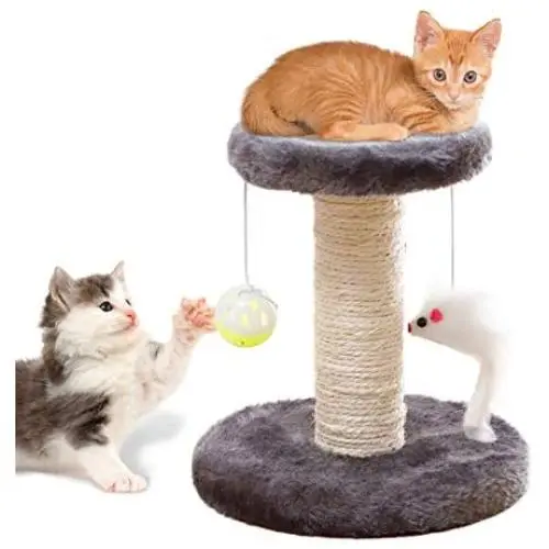 LUOWAN Cat Scratch Post with Sisal Rope and Soft Smooth Plush Cover,Cat Scratching Post, Suit for Small Cat LUOWAN Cat Scratch Post with Sisal Rope and Soft Smooth Plush Cover,Cat Scratching Post, Suit for Small Cat
