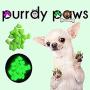 Purrdy Paws 40-Pack Soft Nail Caps for Dog Claws Ultra Glow