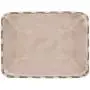 White Dog Canvas Storage Basket Box for Household Items or Toys - with Gray Dog Pattern. 16.5in x 12.5in x 7.5in