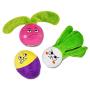 Hugsmart Pet – Feisty Veggie | Squeaky Nosework Training Snuffle Toy | Stuffed Plush Food Dispenser Toys for Dogs | 2 - in – 1 Interactive Fetch Toy for Small Medium Breeds ( 3 Pack )