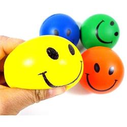 pet Toy Ball Cartoon Cute Funny PU Mini Neon Smile Face