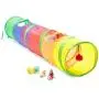 Cat Tunnel for Indoor Cats, Includes Storage Bag and Toys (45 x 10 in, 6 Pieces)