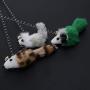 S-D-A 1/3Pcs Pet Cat Toys Elastic Feather False Mouse Toys Cat Kitten Interactive Cat Scratcher Teaser Pet Products for Cat Supplies,Random Color,1Pc Random Color