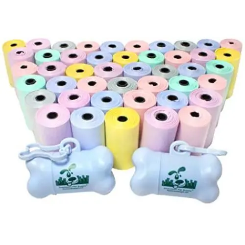 Downtown Pet Supply Dog Pet Waste Poop Bags with 2 Leash Clips and Dispensers (Bags: 520, 740, 1000, or 2200, Colors: Rainbow, Rainbow with Paw Prints, Blue, Black, Black Paw Prints, Pink, Purple) Downtown Pet Supply Dog Pet Waste Poop Bags with 2 Leash Clips and Dispensers (Bags: 520, 740, 1000, or 2200, Colors: Rainbow, Rainbow with Paw Prints, Blue, Black, Black Paw Prints, Pink, Purple)