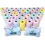 Downtown Pet Supply Dog Pet Waste Poop Bags with 2 Leash Clips and Dispensers (Bags: 520, 740, 1000, or 2200, Colors: Rainbow, Rainbow with Paw Prints, Blue, Black, Black Paw Prints, Pink, Purple)