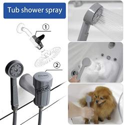 Pets Shower Attachment, Quick Connect on Tub Spout w/ Front Diverter, Ideal for Bathing Child, Washing Pets and Cleaning Tub