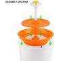 Cat Water Fountain 1.6 L Pet Water Fountain Automatic Electric Water Bowl with Filter and Silicone Pad for Cat Dog Birds and Parrots