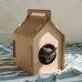 NEST Corrugated Cat Cardboard Pet House Tower Condo Apartment Pet Cat Furniture for Cats and Kittens Catnip Cave for Pets Kitties Cat Accessories Gingerbread Box House