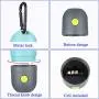 Blulu 3 Set Dog Poop Waste Bag Holder Dispenser with LED Flashlight and 3 Rolls Leak-Proof Dog Poop Waste Bags (Green)