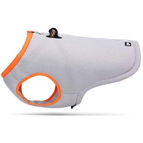 Pojeklgay Summer Dog Cooling Vest Dog Cooling Harness for Dogs Adjustable Pet Mesh Reflective Vest Harnesses Quick Release Hot Grey Orange XXL
