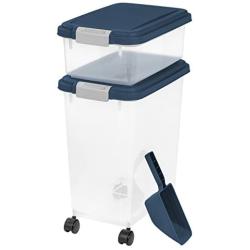 IRIS USA 3 Piece Airtight Pet Food Storage Container Combo