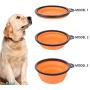 PetBonus 4-Pack Silicone Collapsible Dog Bowls, BPA Free Dishwasher Safe, Portable Foldable Expandable Travel Bowl, Food Water Feeding Cup Dish for Dogs Cats with 4 Carabiners