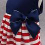 Fitwarm 100% Cotton Striped Dog Dress Doggie Clothes Puppy Vest Dress Pet Cat Apparel Blue Red
