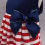 Fitwarm 100% Cotton Striped Dog Dress Doggie Clothes Puppy Vest Dress Pet Cat Apparel Blue Red