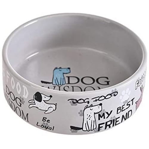 JUILE YUAN Ceramic Dog Bowls - Ceramic Food Bowls | Great for Wet Food, Dry Food, and Water, Perfect Feeding and Treat Storage Supplies for Dogs and Cats