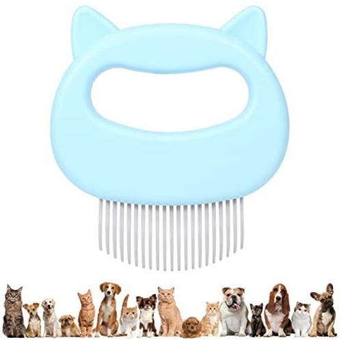 ALEXTREME Cat Comb Massager Relaxing Pet Brush Dog Grooming Deshedding Hair Removal Open Knot Massage Comb Safe Dematting Comb for Easy Mats & Tangles Removing - No More Nasty Shedding and Flying Hair