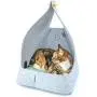 WISKI Ray - Modern Felt Cat Cave Bed - Enclosed Cat House for Indoor Cats and Kittens - Light Grey Thick Felt, 2 Color Plush Cushion - Great as a Small Dog Bed WISKI Ray - Modern Felt Cat Cave Bed - Enclosed Cat House for Indoor Cats and Kittens - Light Grey Thick Felt, 2 Color Plush Cushion - Great as a Small Dog Bed