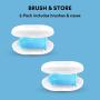 Barkleys 360º Dog Fingerbrush Toothbrush - Ergonomic Design - Full Surround Bristles for Easy Cleaning - Set of 2, Clear