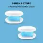 Barkleys 360º Dog Fingerbrush Toothbrush - Ergonomic Design - Full Surround Bristles for Easy Cleaning - Set of 2, Clear
