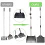 LUFFWELL Pooper Scooper for Large Dogs, Metal Aluminum Tray and Spade Poop Scoop Set with Adjustable Stainless Steel Long Handle, Pet Waste Removal Heavy Duty Poop Scooper