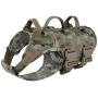 PETAC GEAR Tactical Dog Harness K9 Working Dog Vest Military Dog Training Harness Police Service Dog Vest with Handle, Molle Panel, Breathable Mesh