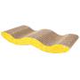 N+A M Shape Corrugated Paper Pet Cat Toy Cat Claw-Grinding Plate with Catnip Leopard Print Pattern 17.32'' x 9.45''