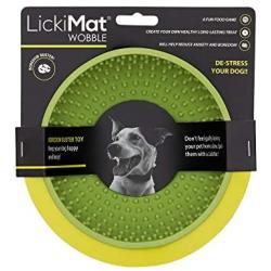 LickiMat Wobble, Dog Slow Feeder Bowl for Boredom and Anxiety Reduction; Perfect for Entertainment, Green