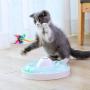 redcolourful Quality Pet Supplies, Cat Electric Butterfly Toys Teaser Stick Cat Turntable Ball Automatic Toy Pink Ideal Pet Product