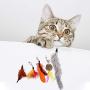 Earlyad Cat Toys, Funny Cat Stick Pet Toys, Three-Section Telescopic Stick with 5replacement Head Set