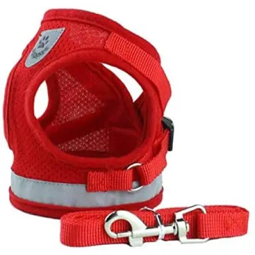 Xiaoyu Reflective Dog Vest Harness Leash Set, Harness Adjustable 3M Reflective Vest Small, Medium, Large Dogs