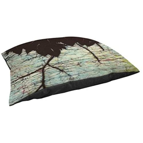 Manual Woodworkers & Weavers Fleece Top Toy or Small Breed Pet Bed, Batik Hanging Leaves, Multi Colored