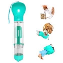 Esing Dog Water Bottle for Walking,Portable Puppy Drink Cup,17oz Pet Travel Water Bowl Dispenser with Food Containers&Garbage Bags