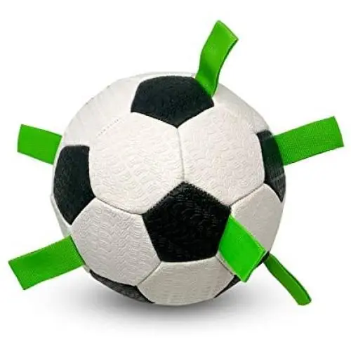 Hyper Pet The Original Quality Grab Tabs Dog Soccer Ball (Indoor-Outdoor Interactive Dog Toy Dog Balls with Easy Grab Tabs) Fun Dog Tug Toy and Dog Ball - 2 Size Options Available Hyper Pet The Original Quality Grab Tabs Dog Soccer Ball (Indoor-Outdoor Interactive Dog Toy Dog Balls with Easy Grab Tabs) Fun Dog Tug Toy and Dog Ball - 2 Size Options Available