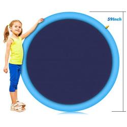 ERKOON 59 Inch Splash Sprinkler Pad for Dogs, Splash Pad Play Mat for Kids Toddlers Dogs, Dog Bath Pool Thickened Durable Bathing Tub Pet Summer Outdoor Water Toys