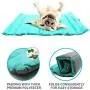 Pup-O-Mat Pets Bed Mat Waterproof Outdoor Travel Roll Up Dog Mats Indoor Bed Mats for Small-Medium Size Dogs Travel Bag Take Anywhere 100% Polyester Water and Heat Resistant