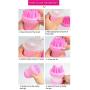 JENRICH 2Pcs Soft Comfortable Pet Bathing Massage Brush, Anti-Skid Rubber Dog Cat Pet Mouse Grooming Shower Bath Brush Massage Comb for Long & Short Hair Medium Large Pets Dogs Cats
