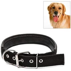 Chenyouwen Pet Toys Great Foam Cotton Polyester Pet Collars Pet Neck Strap Dog Neckband Cats Dogs Collars, 3cm x 47cm (Black) (Color : Black)