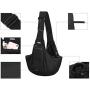 MOSISO Dog Cat Carrier Sling Bag, Pet Carrier Tote Pouch Bag Hands Free Adjustable Strap Mesh Soft Carrying Pocket Puppy Travel Shoulder Bag for Puppies Small Dog/Cat for Outdoor Travelling, Black
