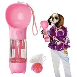 Pet Travel Water Bottle, Portable Dog Water Dispenser with Drinking Bowl,Poop Shovel and Garbage Bag Storage for Walking Traveling Hiking,Multifunctional Outdoor Water&Food Bowl for Dogs and Cats