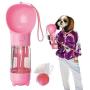 Pet Travel Water Bottle, Portable Dog Water Dispenser with Drinking Bowl,Poop Shovel and Garbage Bag Storage for Walking Traveling Hiking,Multifunctional Outdoor Water&Food Bowl for Dogs and Cats
