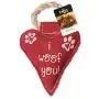 Pavilion Gift Company 45610 Pavilions Pets-Red Heart Shaped Canvas and Rope Dog Squeaky Toy-I Woof You Pavilion Gift Company 45610 Pavilions Pets-Red Heart Shaped Canvas and Rope Dog Squeaky Toy-I Woof You
