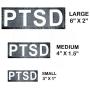 Doggie Stylz Set of 2 Reflective “PTSD” Removable Patches with Hook Backing for Working Dog Harnesses & Vests. Durable and Interchangeable - Comes in 3 Sizes Small, Medium and Large
