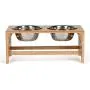 PETUPPY Bamboo Elevated Pet Feeder(7'' Tall),Raised Dog Bowls,Elevated Dog Feeder with 2 Stainless Steel Bowls for Food and Water,for Medium/Large Dogs. PETUPPY Bamboo Elevated Pet Feeder(7'' Tall),Raised Dog Bowls,Elevated Dog Feeder with 2 Stainless Steel Bowls for Food and Water,for Medium/Large Dogs.