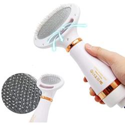 Deolaco 2 in 1 Pet Hair Dryer with 3 Temperature Setting, Pet Grooming Hair Dryer with One-Key Cleaning Brush for Dogs and Cats