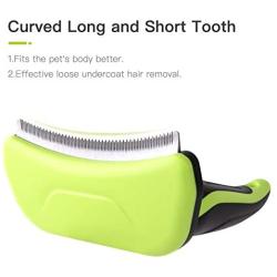 Deshedding and Dematting Comb, Pet Grooming Brush Kit with Quick Release Hair Off Button, Suitable for Medium and Long Pet Hair