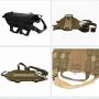 GPFDM Tactical Dog Training Molle Vest Harness, Nylon Waterproof Dog Vest Harness, Tactical Dog Training Vest Harness - Coat for Dog,Black,S